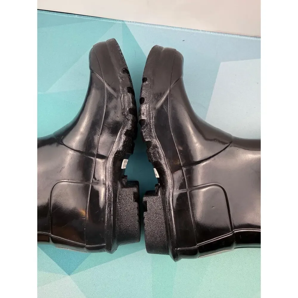 Hunter Original Kids Gloss Black Rain Boots Youth US 1 EU 32 Waterproof